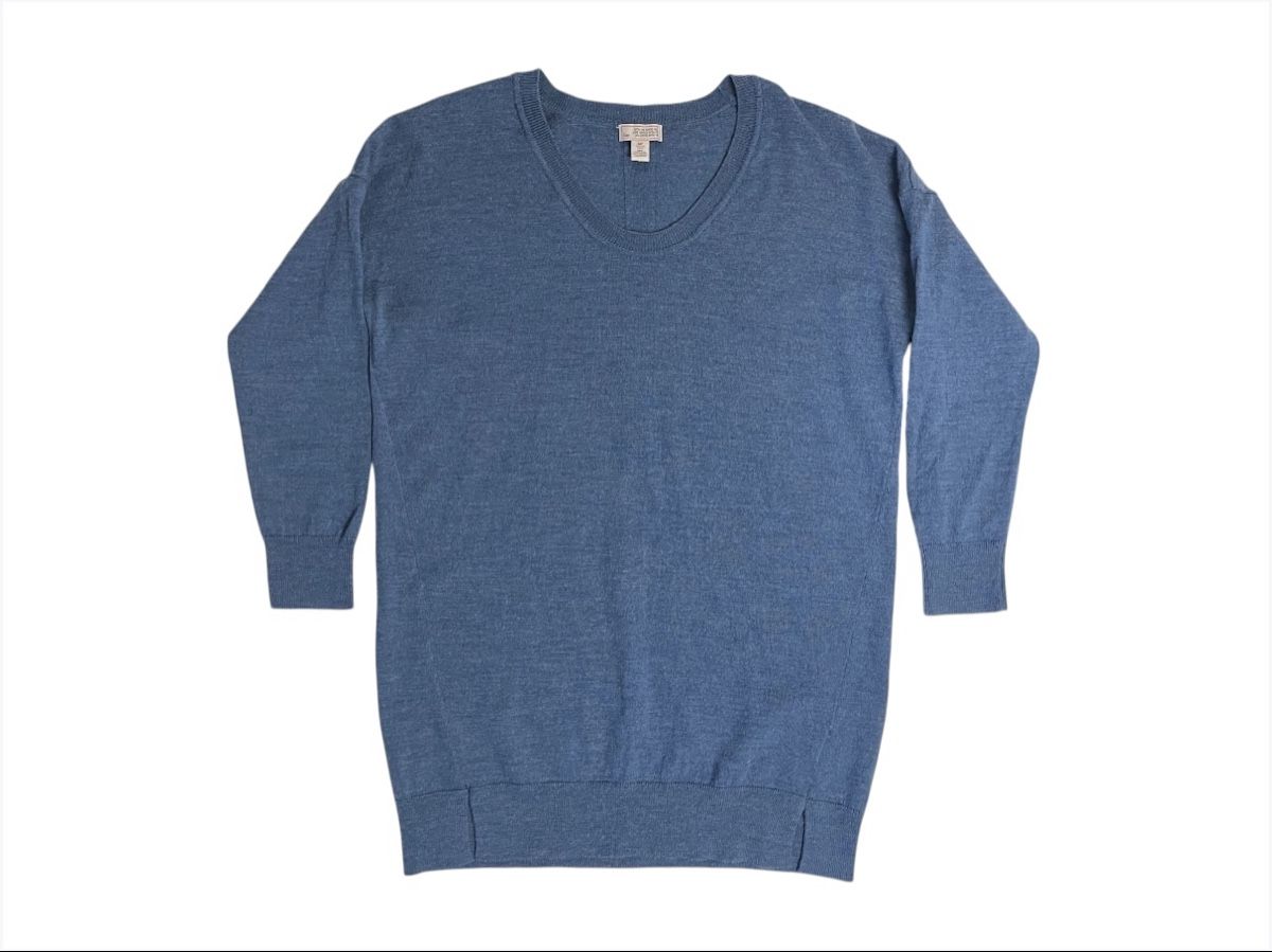 Gap Pullover & Sweatshirts: GAP Merino Wolle V-Neck Pullover, Grösse S, Damen - Blau – Gebraucht aus Luzern von woti-shop
