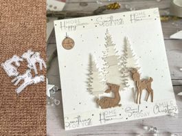 Stanzschablone Nr.678, Weihnachten, Reh 3er(Sizzix geeignet)