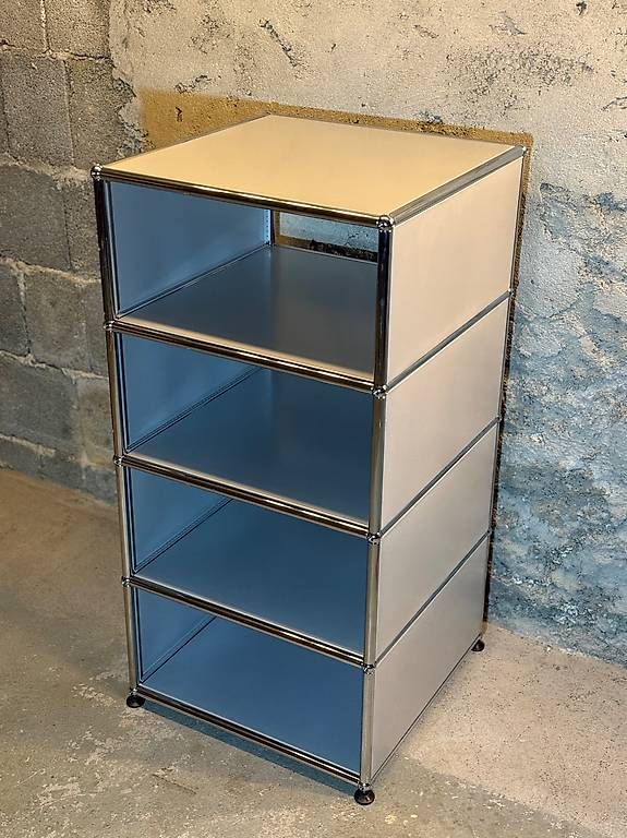 USM Scaffali: USM Haller HiFi-Möbel  Silber – Usato da Schalunen venduto da Schwende2 3