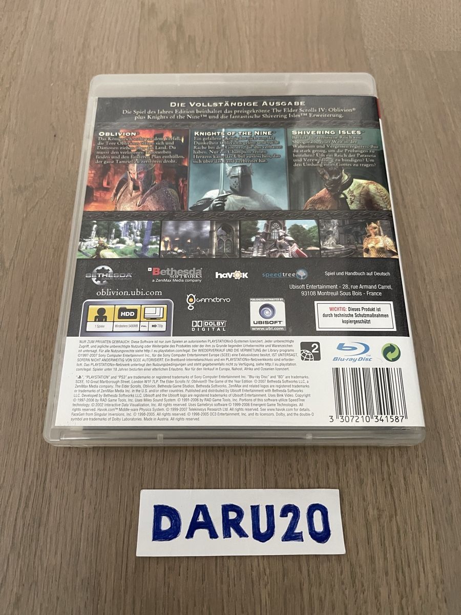 Spiele: The Elder Scrolls IV: Oblivion - PS3 – Gebraucht aus Einsiedeln von Daru20 1