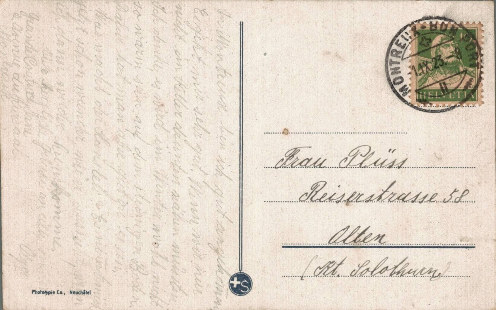 Cartoline postali: Château de Chillon, Möven, Stempel PORT, 1923 – Usato da Luzern venduto da Kartenansicht 1