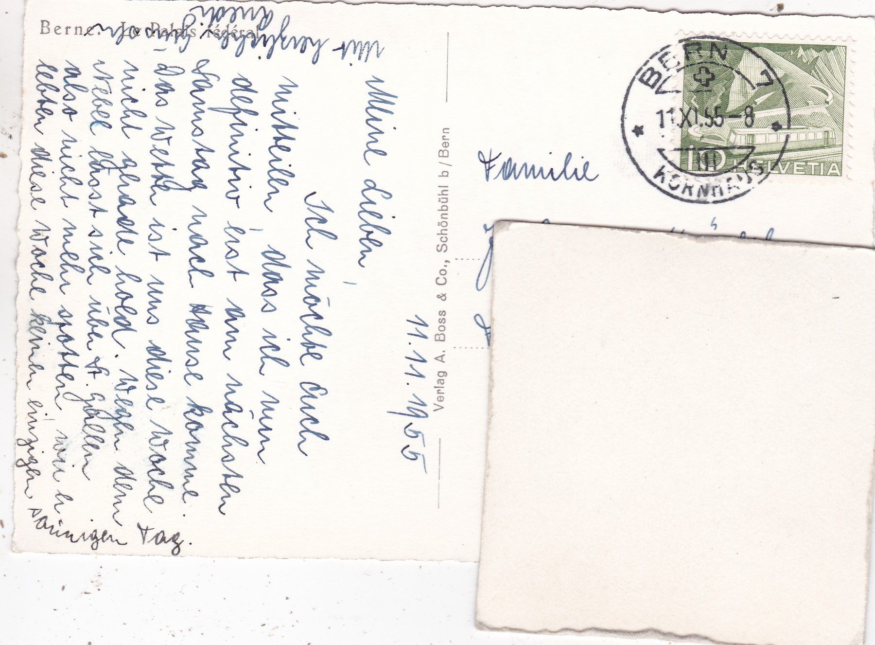 Cartoline postali: Bern Bundeshaus 1955 – Usato da Herisau venduto da Lisegrat2008 1