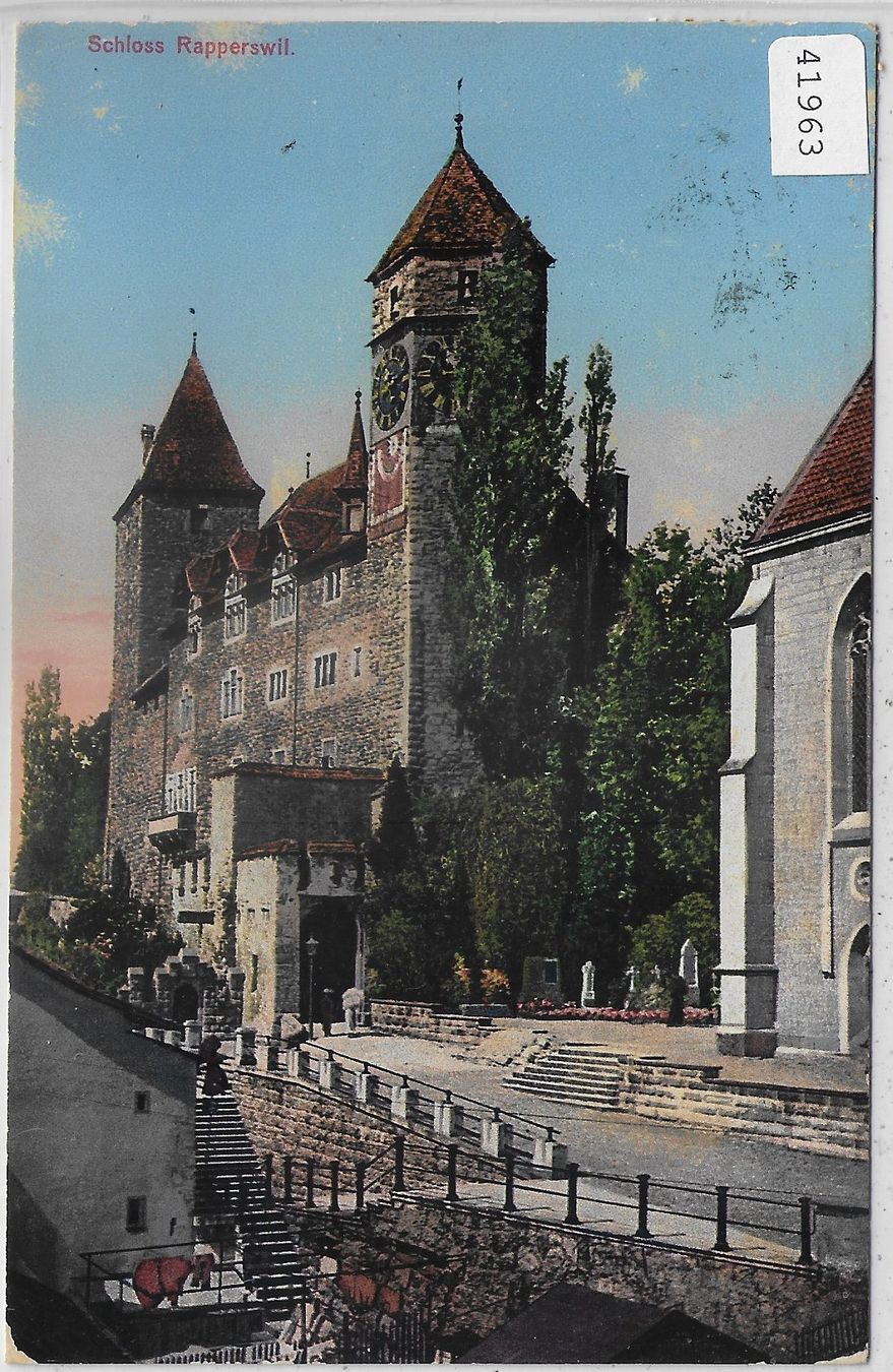 Cartoline postali: Schloss Rapperswil - Litho – Usato da Ettingen venduto da Kartenplanet