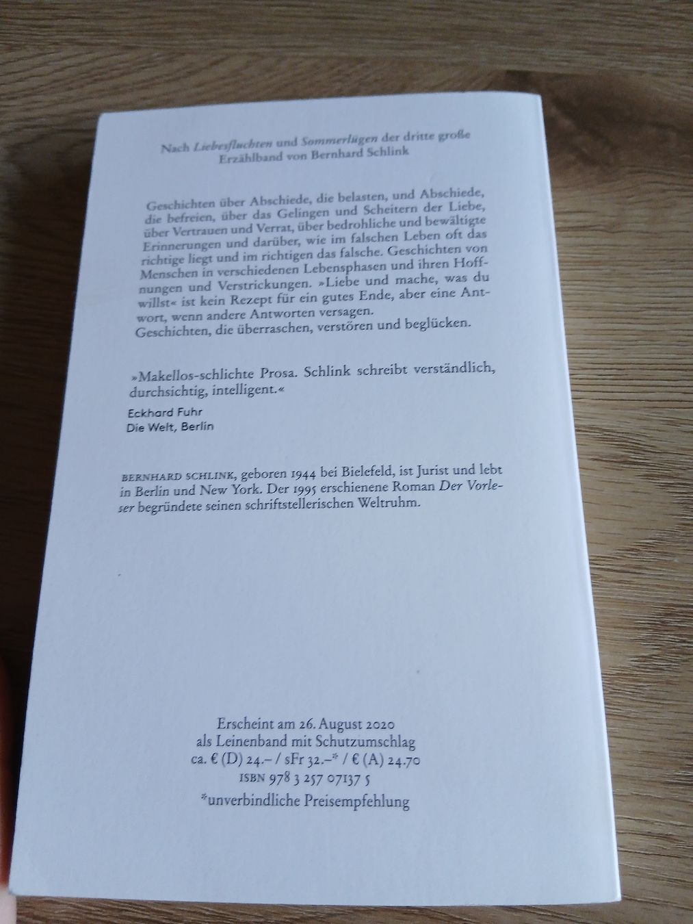 Bücher: Bernhard Schlink Abschiedsfarben ungelesenes Leseexemplar.  – Gebraucht aus Wädenswil von LeTroedel 2