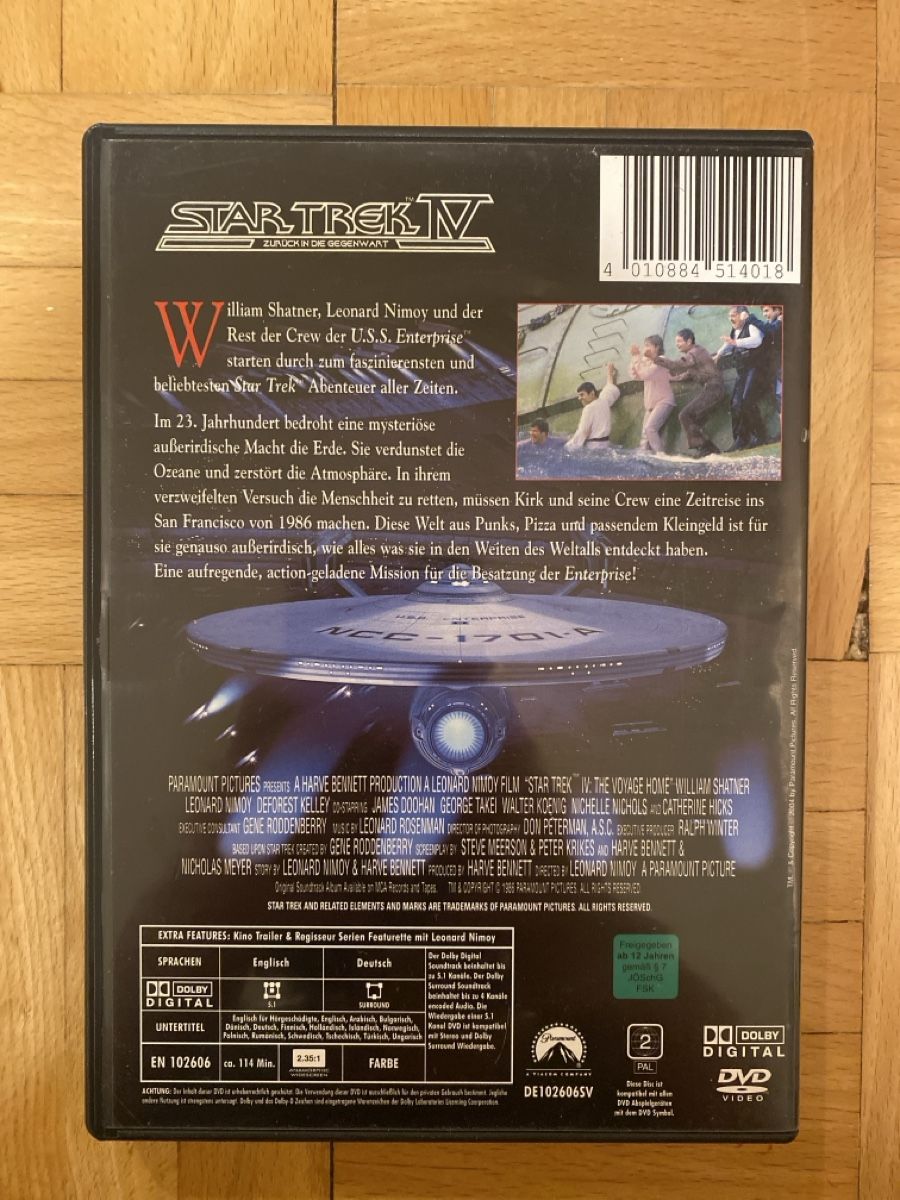 Tutti i DVDs: Star Trek IV – Nuovo (secondo la descrizione) da Zürich venduto da Wim-Broccoli 1