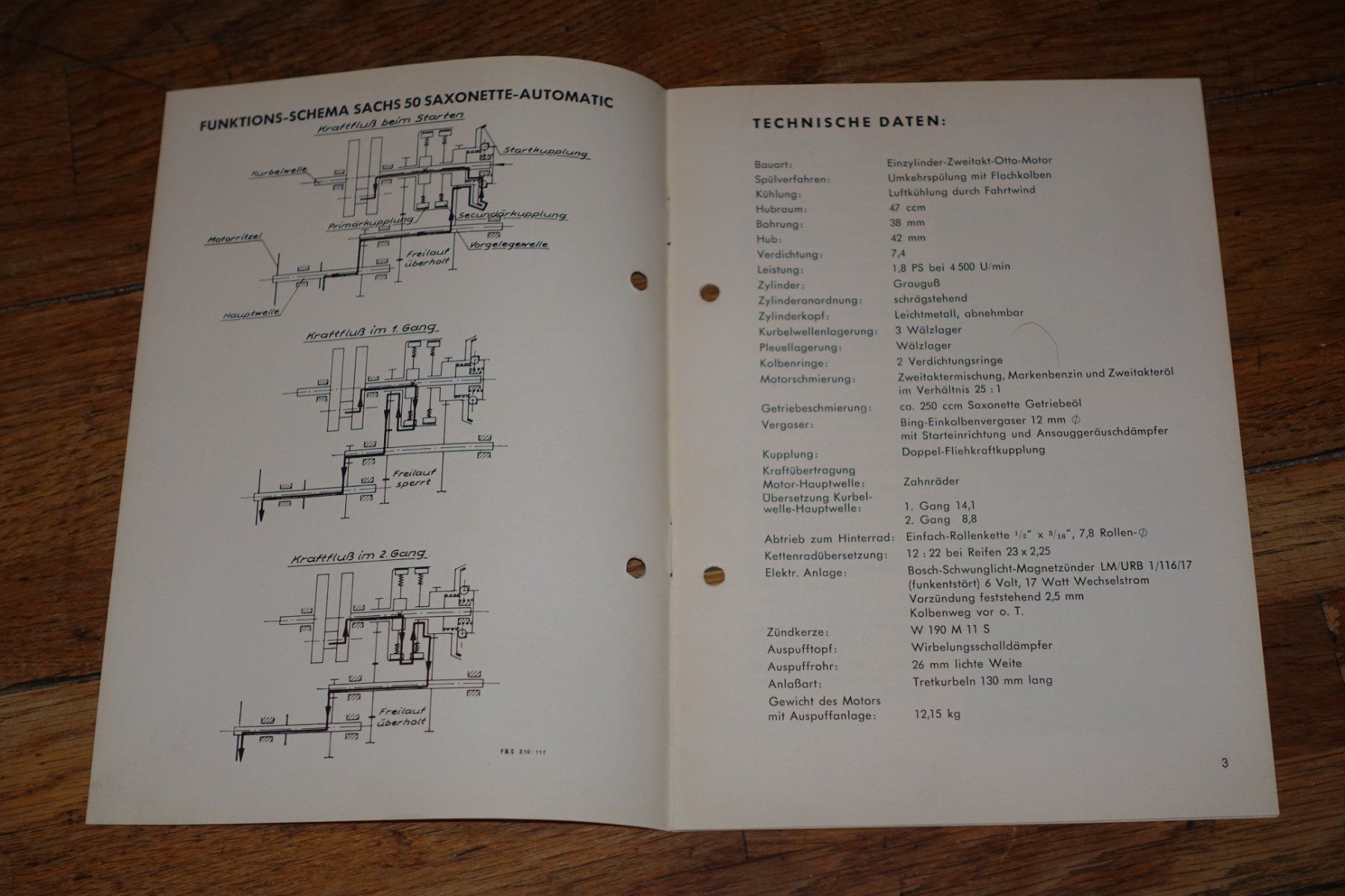 Sonstiges zum Sammeln & Seltenes: SACHS  50  SAXONETTE  BROCHURE  OLDTIMER – Gebraucht aus Bellevue von  1
