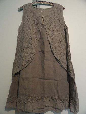 100% LEINEN SOMMERKLEID GR. M ***