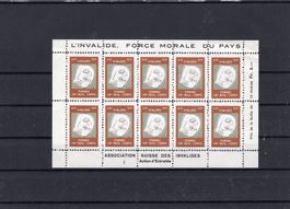 R2547  /  VIGNETTES invalides ASI-SIV feuillet complet XX