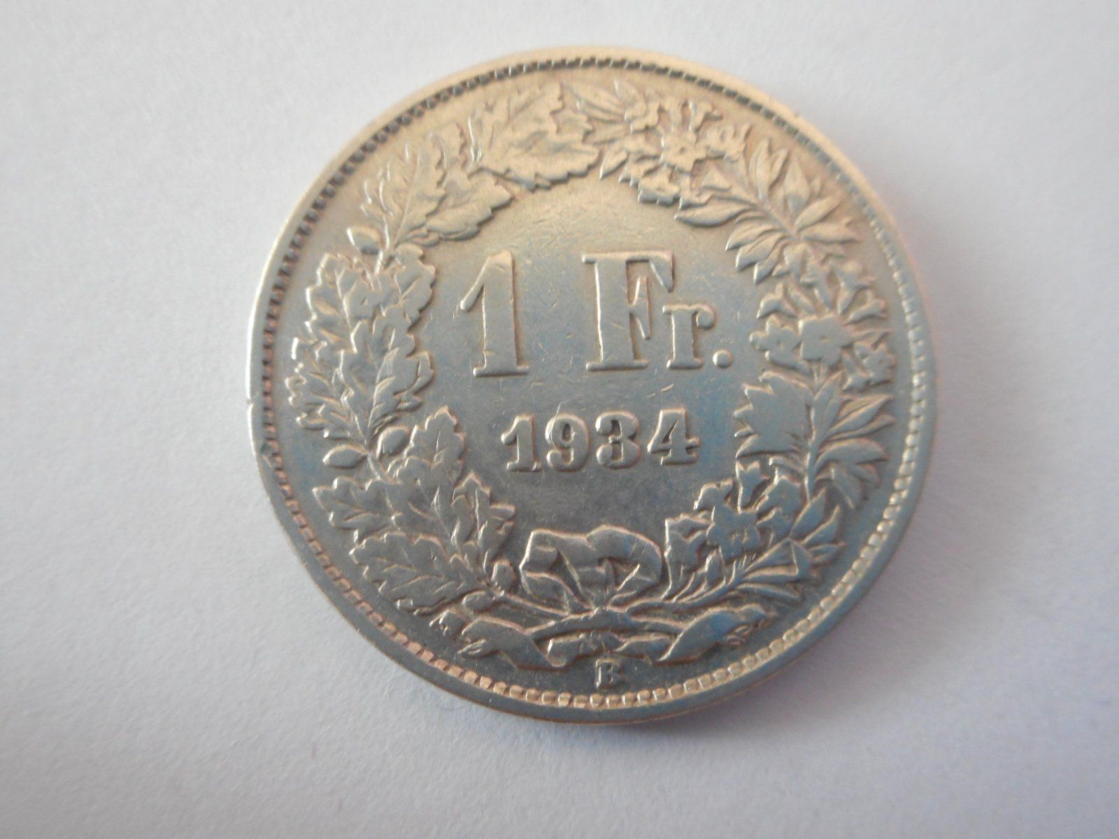 Tutti le monete: 1 Fr. 1934  silber  rar – Usato da Kriegstetten venduto da pizlad2010
