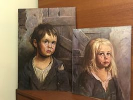 Kunst, Bild, Kinder, Kinder, Traurig, Melancholie