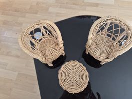 Rattan-Korbmöbel-Sitzgruppe (Barbiegrösse) - Sommerangebot