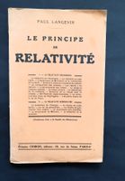 Le Principe de relativité, Paul Langevin, E. Chiron 1922
