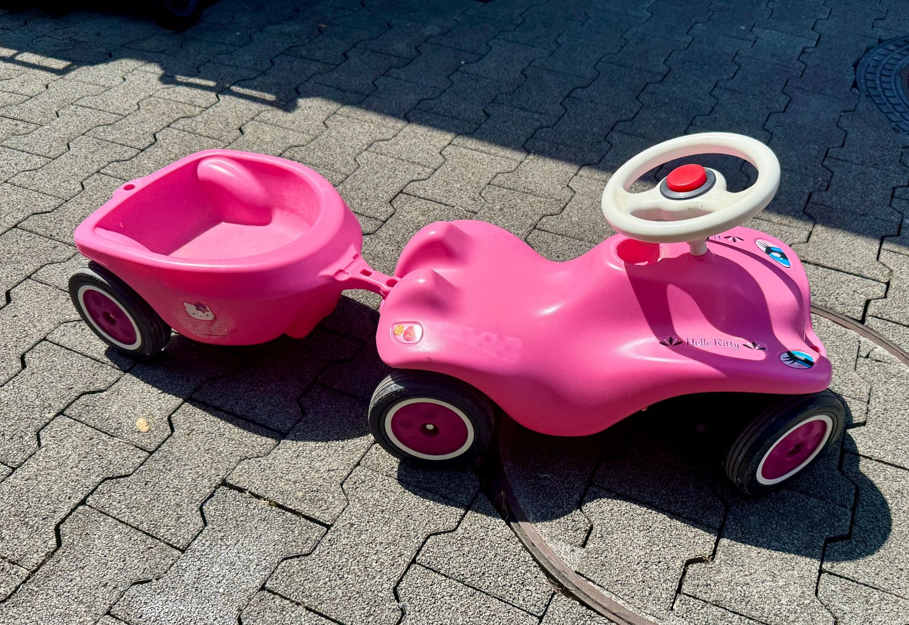 Big Veicoli per bambini: Bobby Car mit Anhänger Rosa – Usato da Reichenburg venduto da bibo222 4