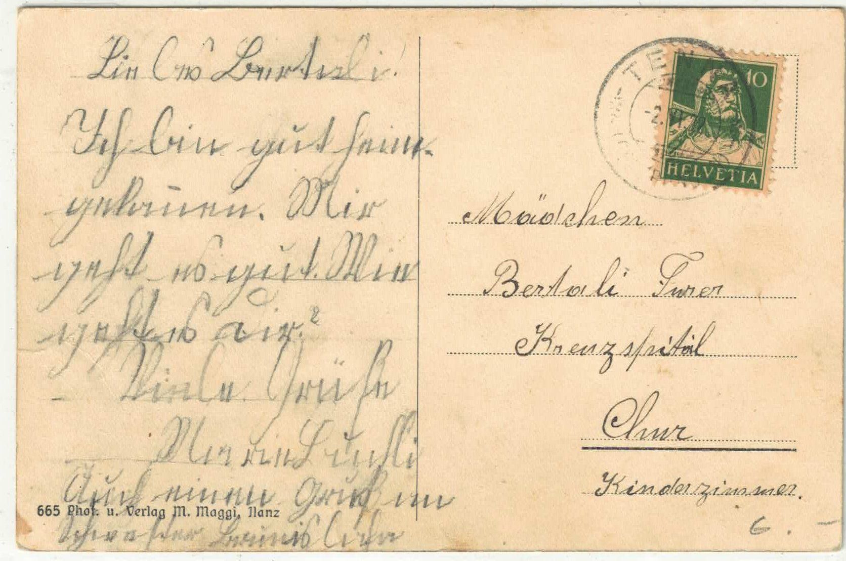 Cartoline postali: Tenna - Ausblick ins Safiertal – Usato da Ettingen venduto da Kartenplanet 1