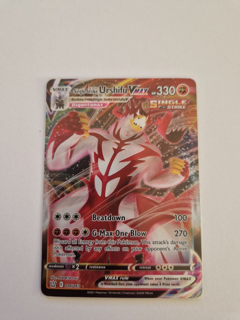 Pokémon Carte collezionabili: Single Strike Urshifu Vmax 086/163 – Usato da Goldach venduto da Napoleon_1992