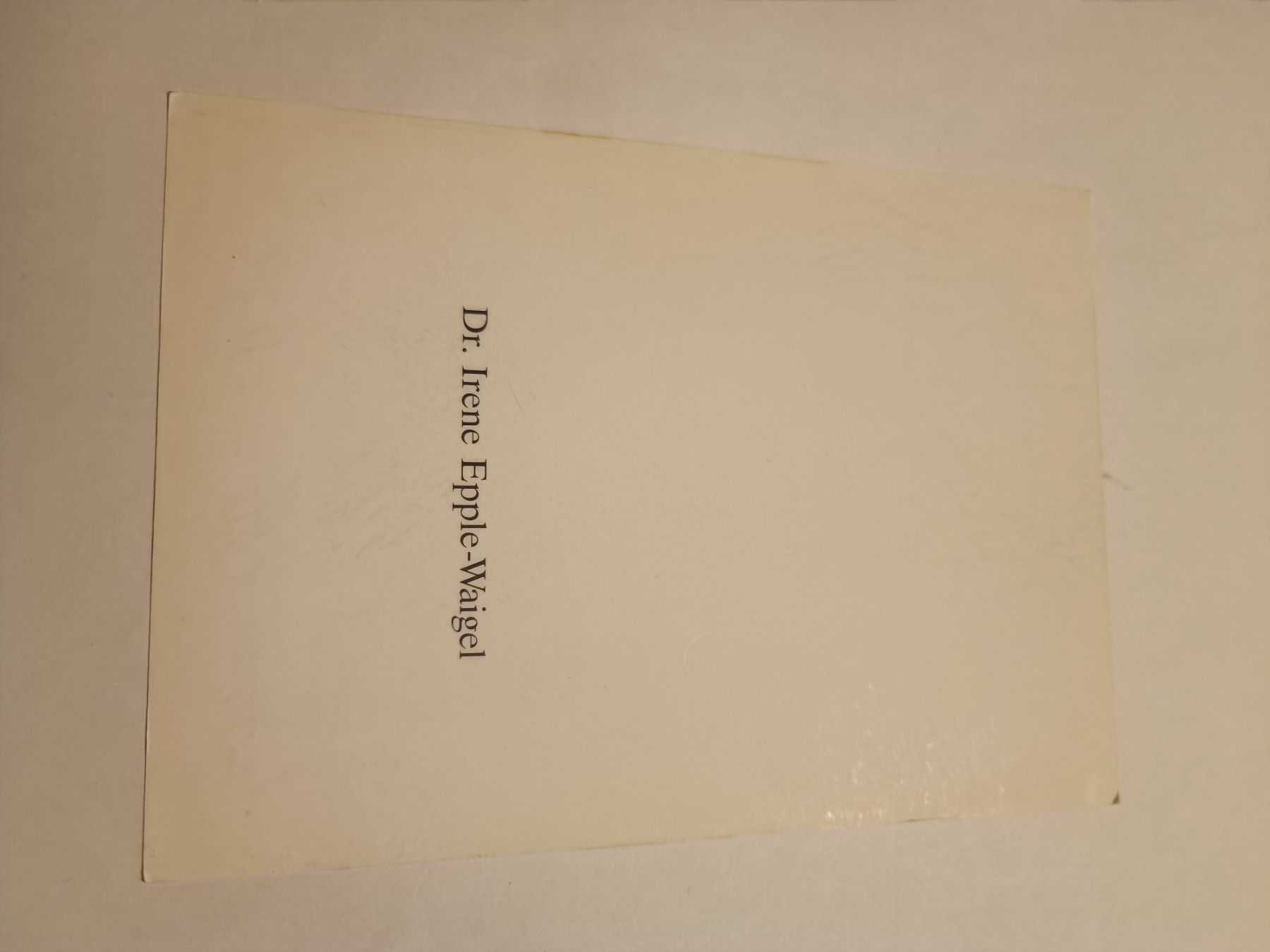 Autografi: Irene Epple - handsigniert – Usato da Menziken venduto da Artographs 1