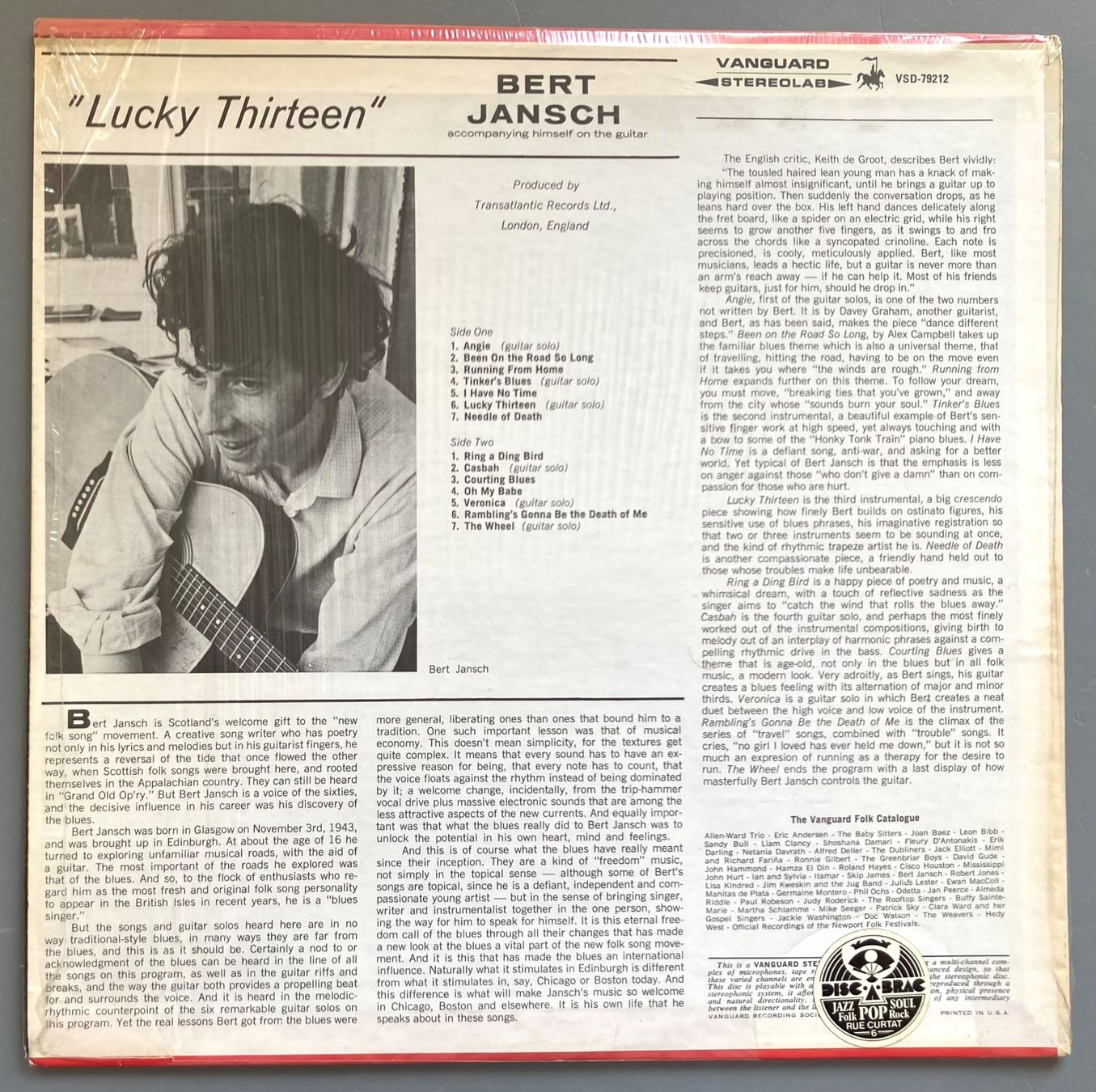 Schallplatten: BERT JANSCH - LUCKY THIRTEEN – Gebraucht aus Poliez-Pittet von Newtown-Records 1