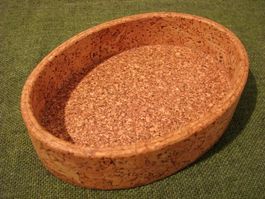 Kork Schale Teller Konfekt Schmuck Behälter oval MIDI