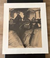 Original Tuschzeichnung 1914, Rudolf Hölle? Expressionismus