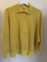 Polo vintage tricot jaune moutarde Kober, 38/40, M/L