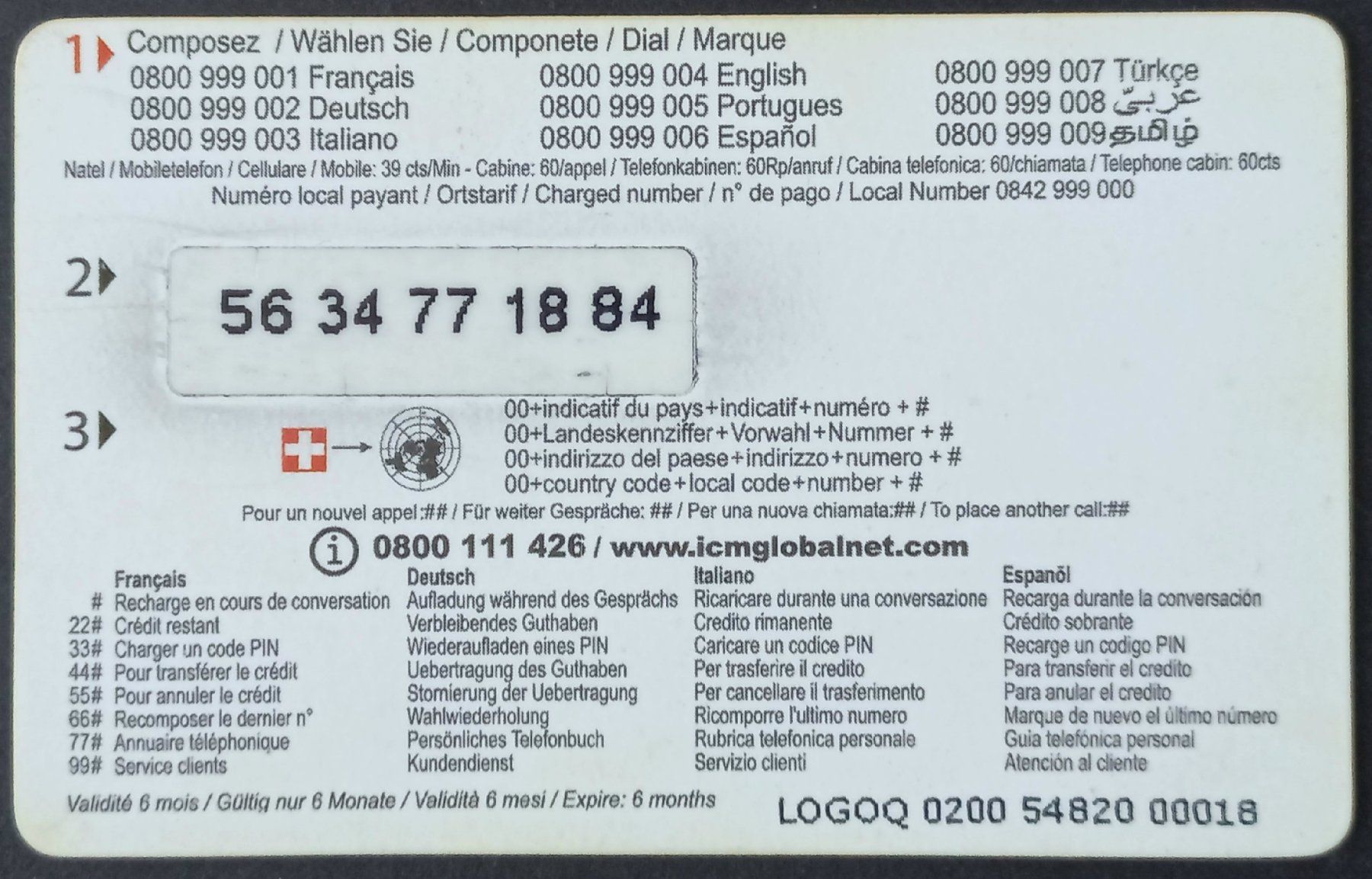 Schede telefoniche: Taxcard Phonecard - Wassermelone - CH – Usato da Niederuzwil venduto da lubimaja 1