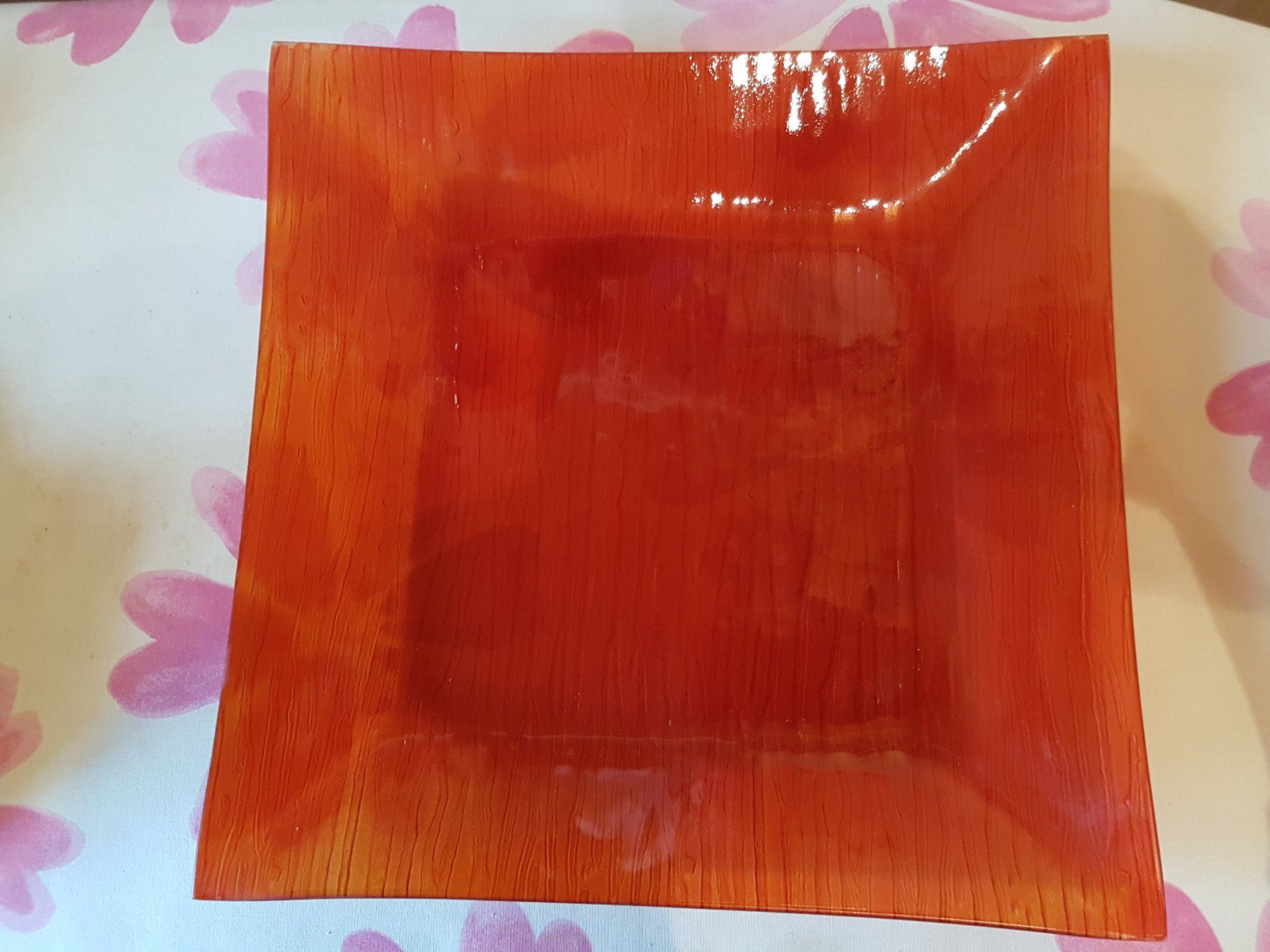 Piatti di portata: Glas Platte Rot – Usato da Niederbipp venduto da Trude04 1