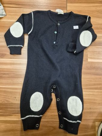 Wolle Seide-Overall für Babys Grösse 74/80 B24