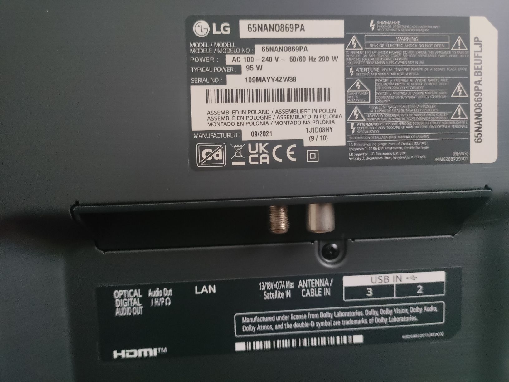LG Televisori: LG 65" Nano TV almost new – Nuovo (secondo la descrizione) da Basel venduto da yat_r699 5