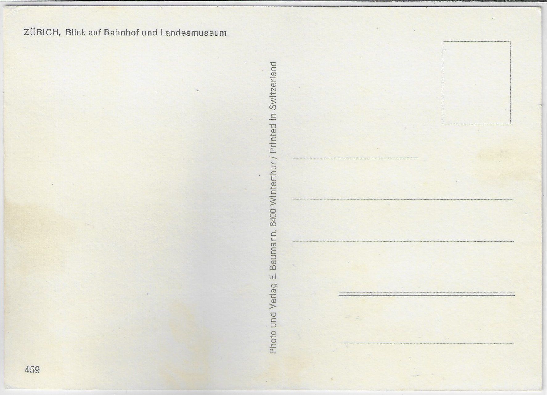 Cartoline postali: Zürich - Bahnhof mit Tram – Usato da Ettingen venduto da Kartenplanet 1