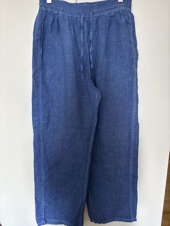 Sommerliche Leinenhose von Clemente, Grösse 3, Blau ☀️
