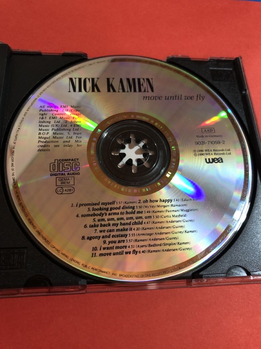 CDs: NICK KAMEN move until we fly CD 1990 WEA Records – D'occasion à Flaach par rubo7 1