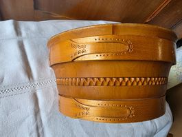 antik Fahreimer Kübeli Kesser Holz Gefäss 22 cm x 11 cm