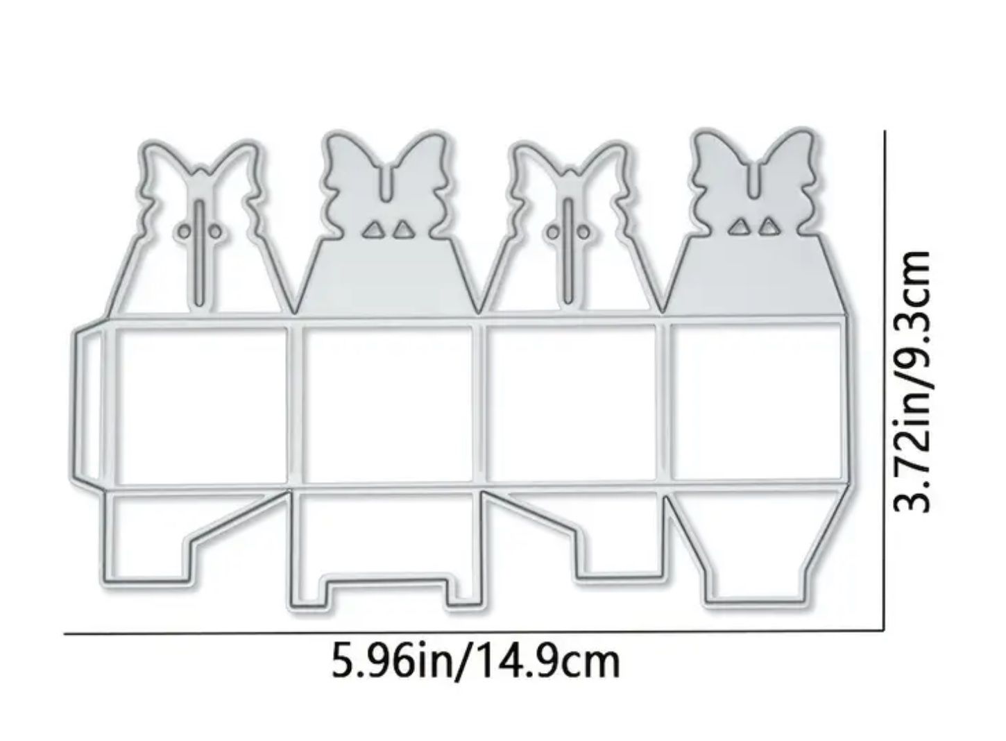 Sciablone: Verpackung / Box  Schmetterlingen  -  Stanzschablonen – Nuovo e nell'imballaggio originale da Frenkendorf venduto da jazzplatten 1