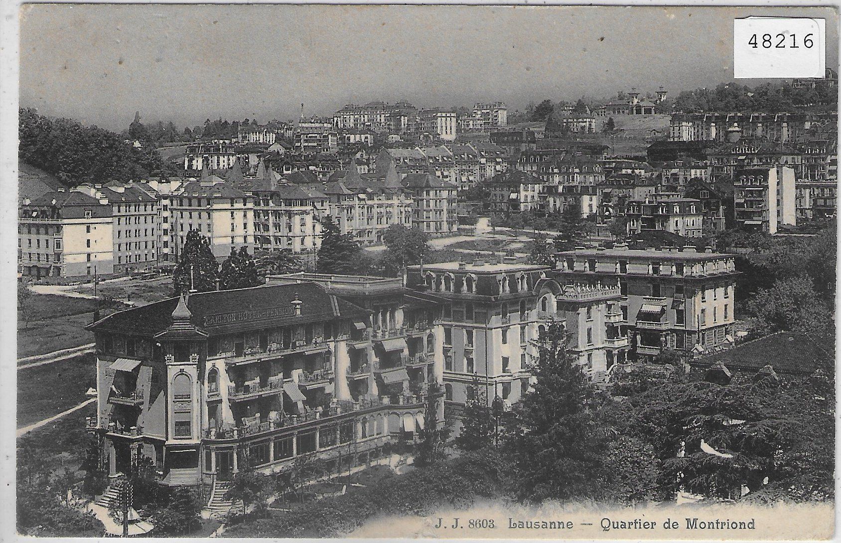 Cartoline postali: Lausanne - Quartier de Montriond – Usato da Ettingen venduto da Kartenplanet