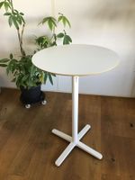 Stehtisch BILLSTA weiss rund 105x70cm guter Zustand