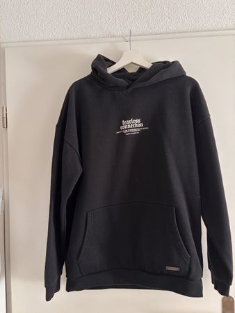 Oversized Hoodie schwarz backprint