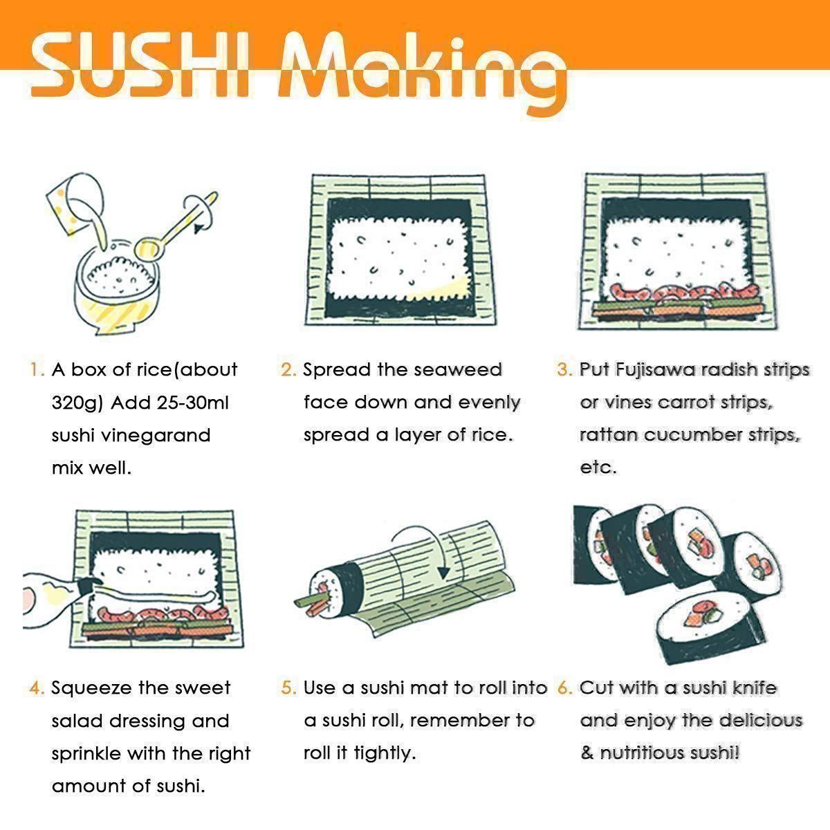 Elettrodomestici da cucina: 10x Japanese Sushi Maker Set Sushimatte – Nuovo (secondo la descrizione) da Thun venduto da Laoye 8