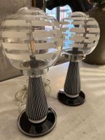 2 seltene Lampen, Tischlampen, Venini für Vetri Murano, 50er