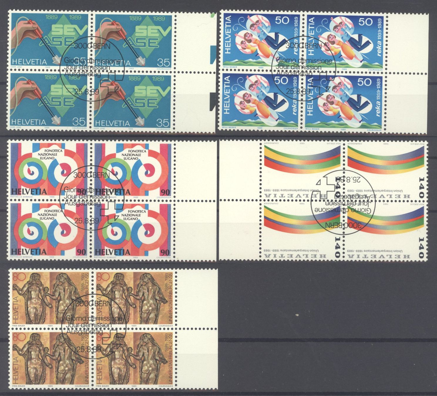 Tutti i francobolli: 1989, Sonderpostmarken II, ET – Usato da Willisau venduto da Vollstempel