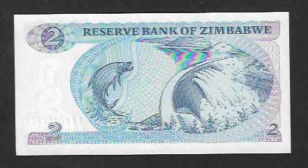 Banknoten: Zimbabwe  2  Dollars  1983  Bankfrisch – Neu (gemäss Beschreibung) aus Gordola von coinsandnotes 1