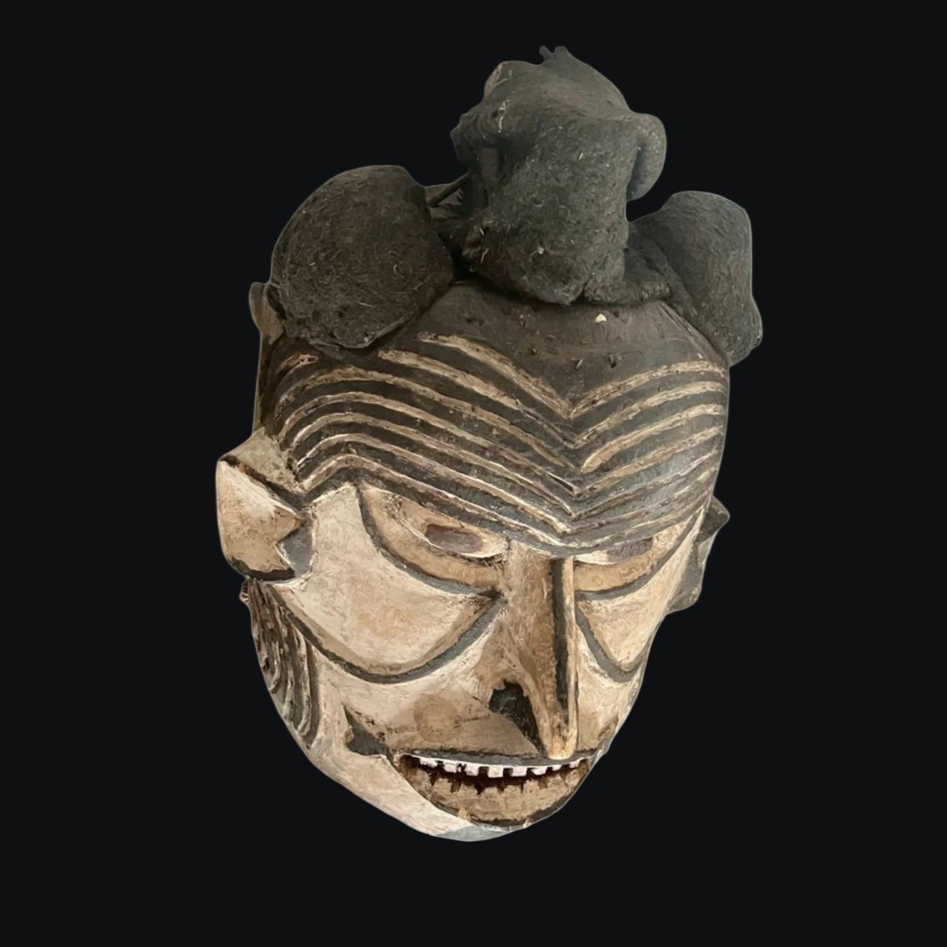 Internationale Kunst: Ancient Igbo. anthropomorphic Mask Nigeria polychrome wood – Gebraucht aus Morges von 4WLS 1