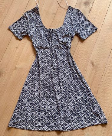 Kleid Chicorée dunkelblau-weiss,verstellbar,Gr.S,NEU