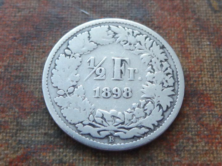 Alle Münzen: 1/2 Fr. 1898   (B) – Gebraucht aus Romanel-sur-Lausanne von Swift13