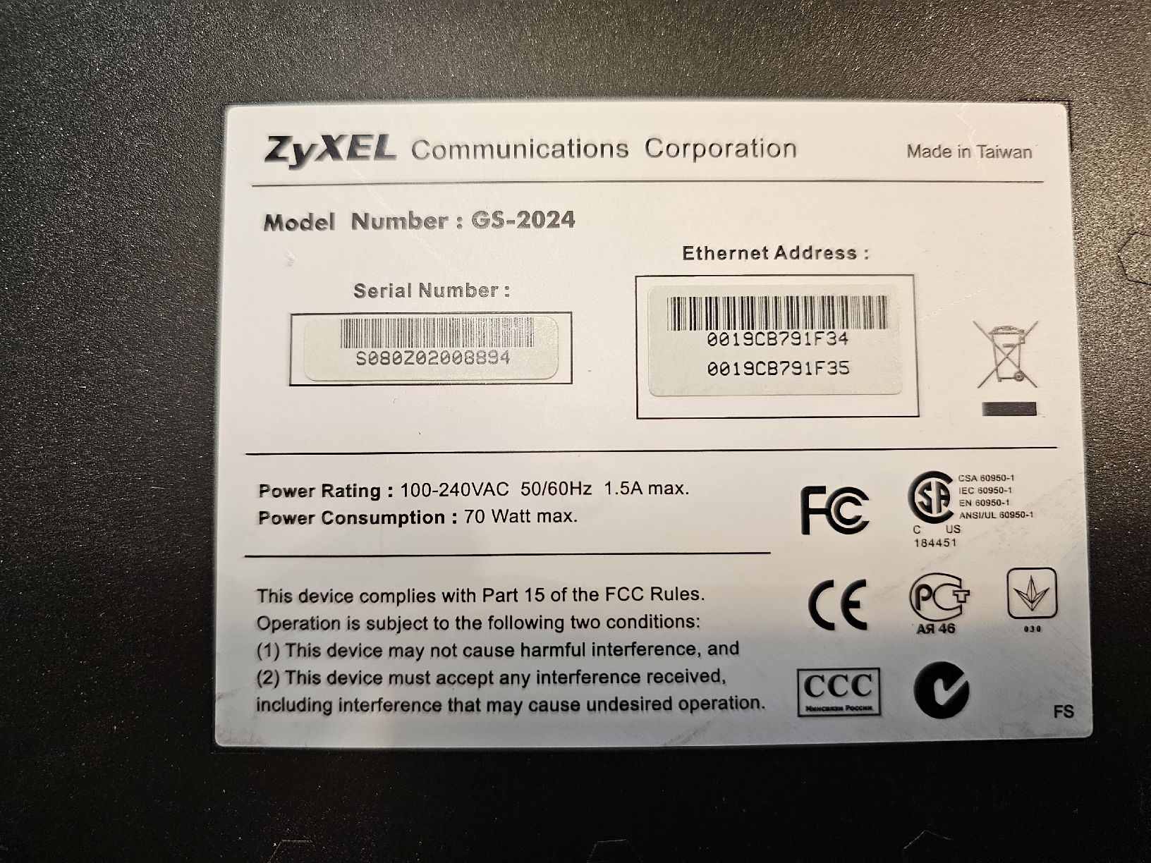 Zyxel Hubs & Switches: ZyXEL GS-2024 Switch 24 Port – Gebraucht aus Neuhausen von alcopops91 6