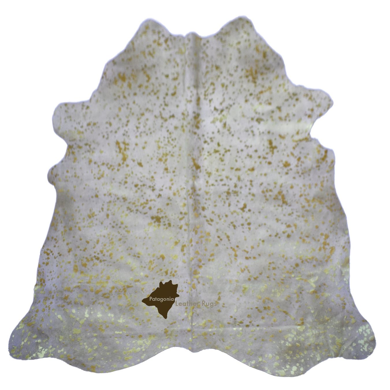 Tappeti: echtes Kuhfell Teppich Gold/White – Nuovo e nell'imballaggio originale da Arbedo venduto da patagonialeatherrugs