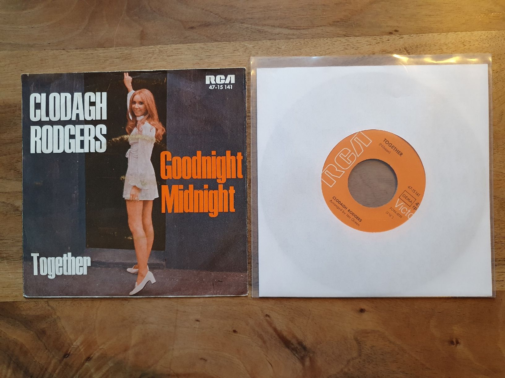 Dischi in vinile: Clodagh Rodgers - Goodnight Midnight, Vinyl Single 7" – Usato da Sirnach venduto da dimitri1963 1