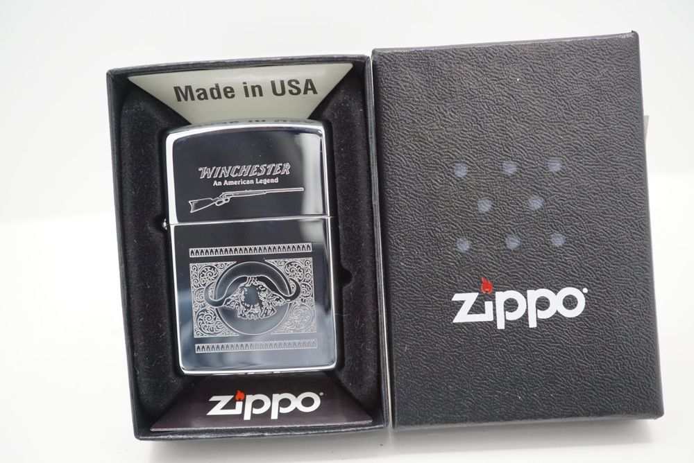 ZIPPO® WINCHESTER - CHROME -EMBOSSED - RAR-1994 - UNGEZÜNDET (Neu ...