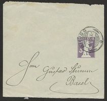 1916  3 Rp. Streifband Vorderseite von Brugg