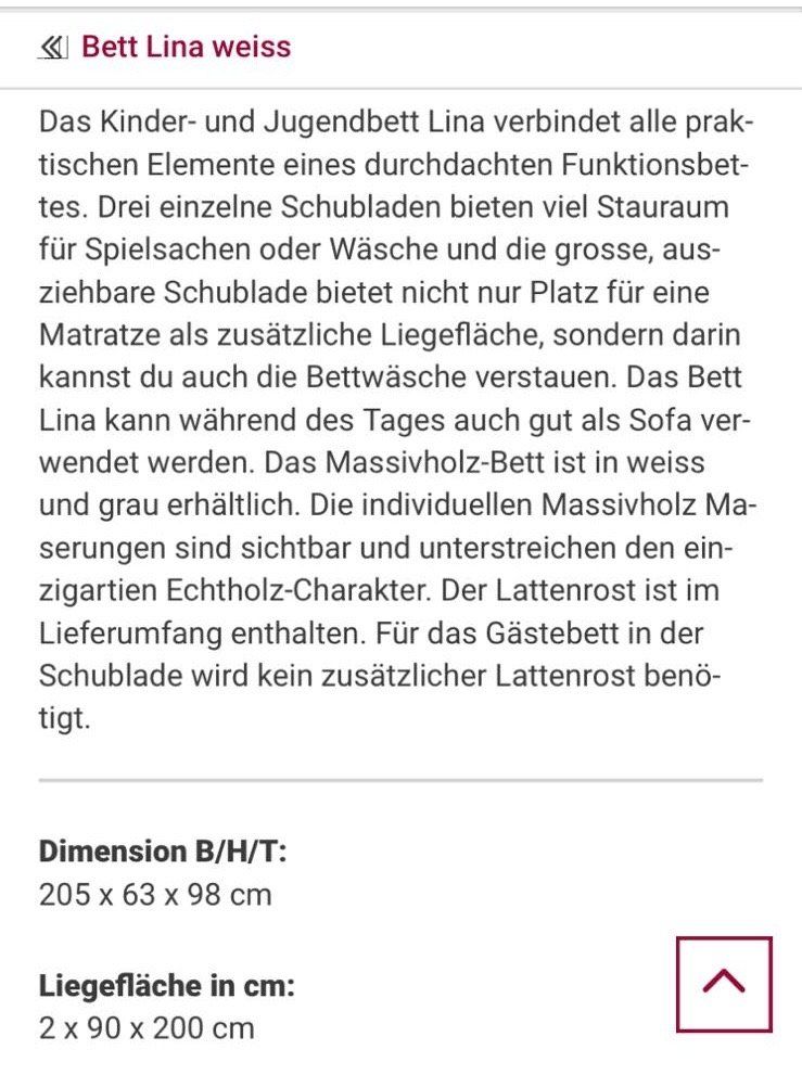 Letti: Bett Lina weiss – Usato da Dübendorf venduto da murko4 5