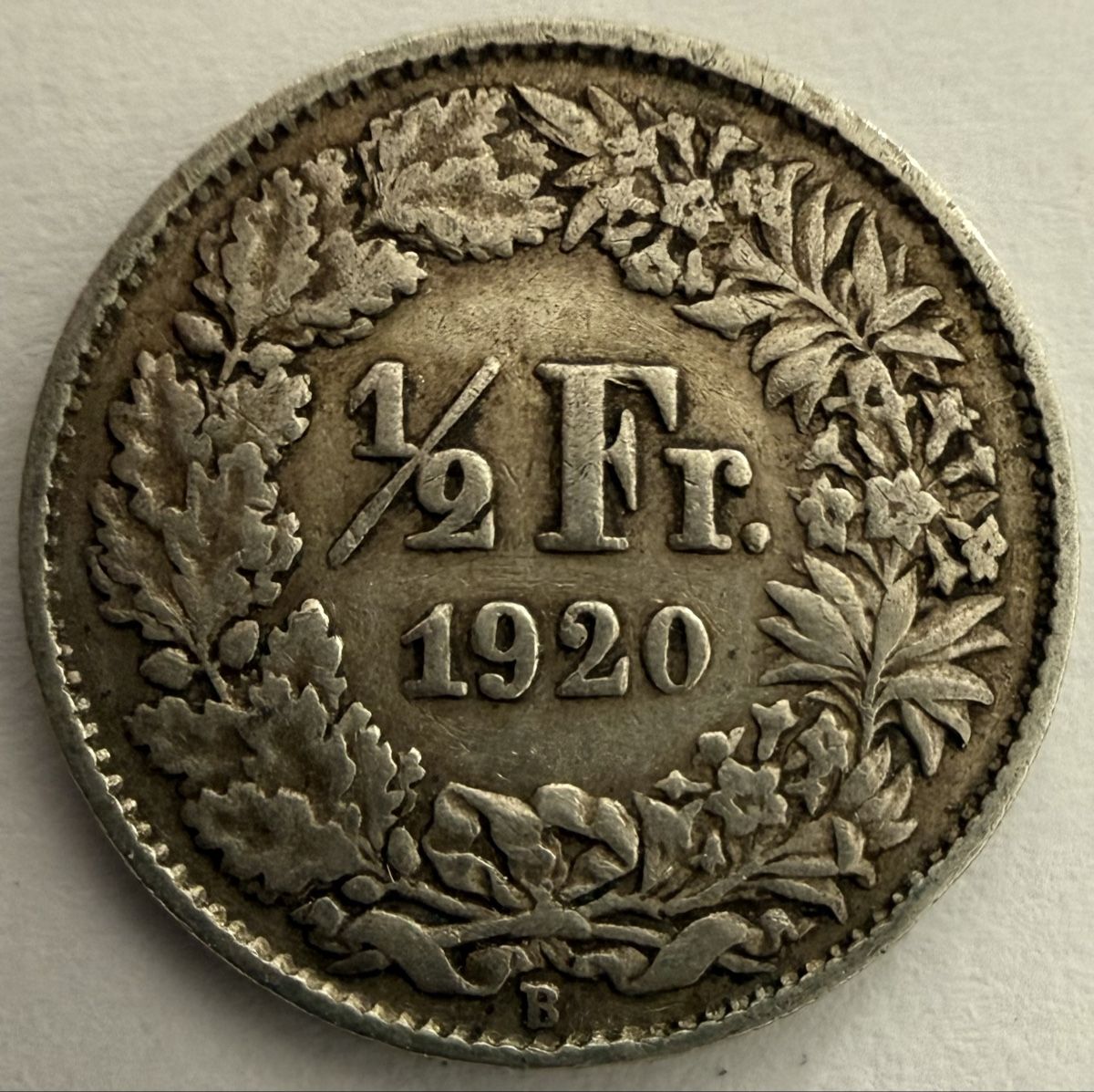 Tutti le monete: 1/2 Franken Münze 1920 B Silber  – Usato da Appenzell venduto da Wumo74